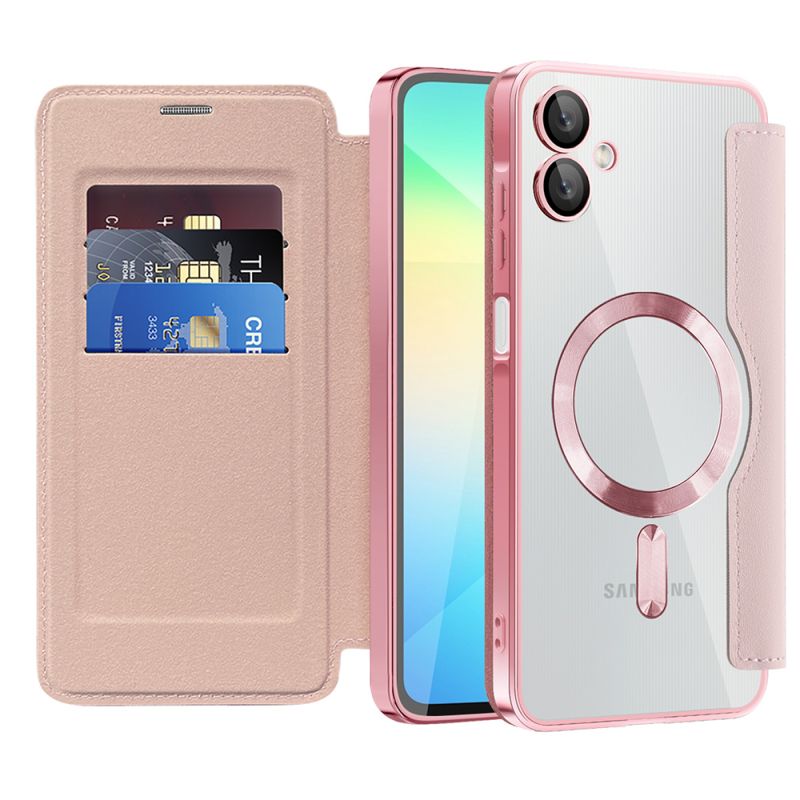 Husa pentru Samsung Galaxy A06 - Techsuit SmartMag Book Case - Pink