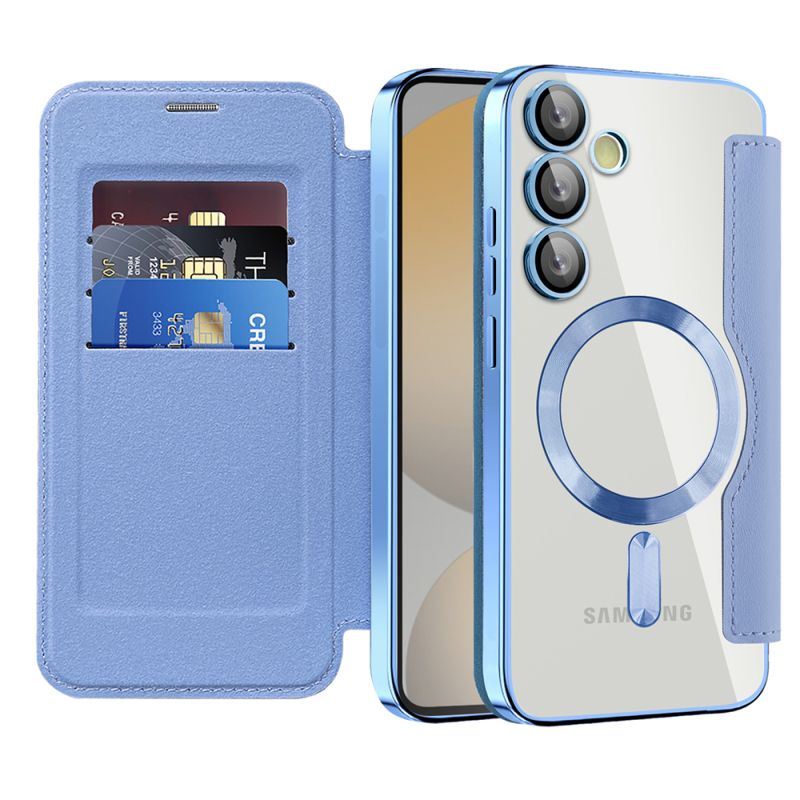 Husa pentru Samsung Galaxy S24 FE - Techsuit SmartMag Book Case - Light Blue
