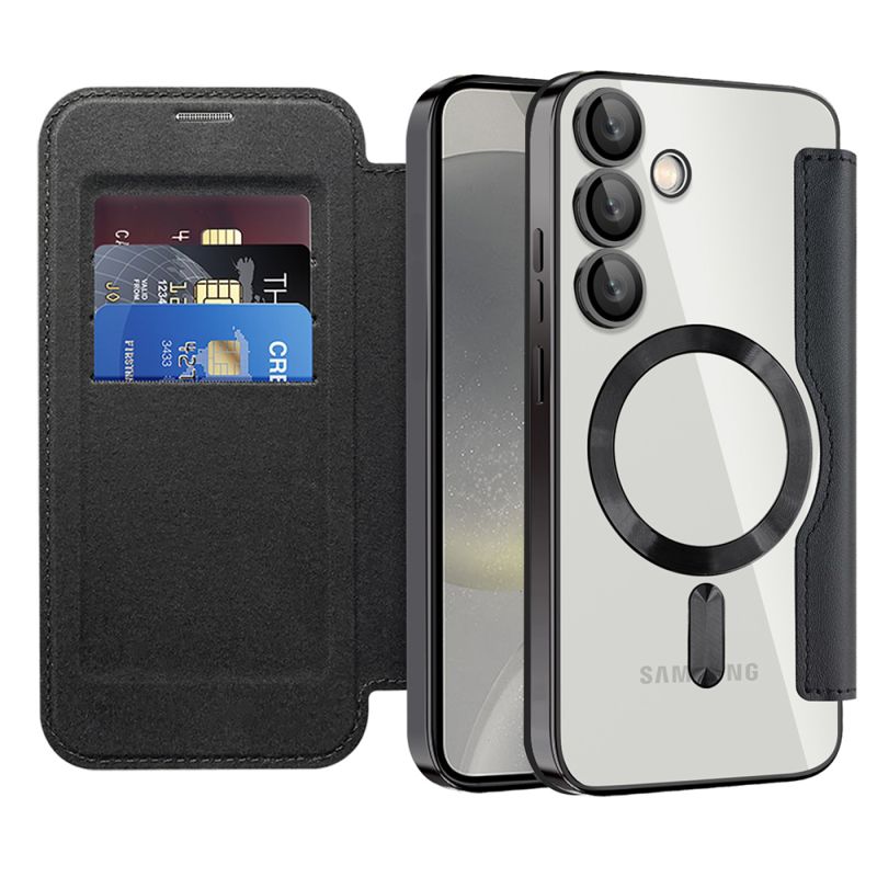 Husa pentru Samsung Galaxy S24 Plus - Techsuit SmartMag Book Case - Black