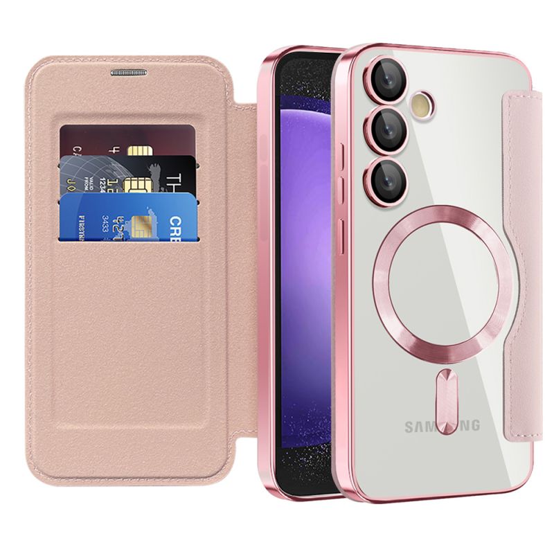 Husa pentru Samsung Galaxy S23 FE - Techsuit SmartMag Book Case - Pink