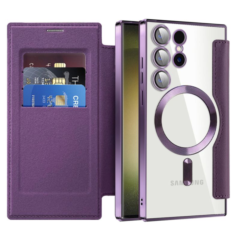 Husa pentru Samsung Galaxy S23 Ultra - Techsuit SmartMag Book Case - Purple