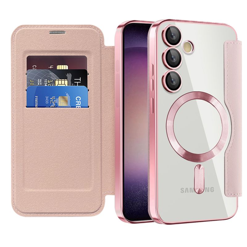 Husa pentru Samsung Galaxy S23 - Techsuit SmartMag Book Case - Pink
