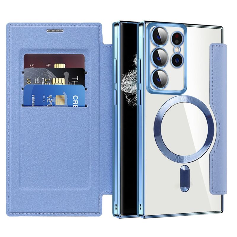 Husa pentru Samsung Galaxy S22 Ultra 5G - Techsuit SmartMag Book Case - Light Blue