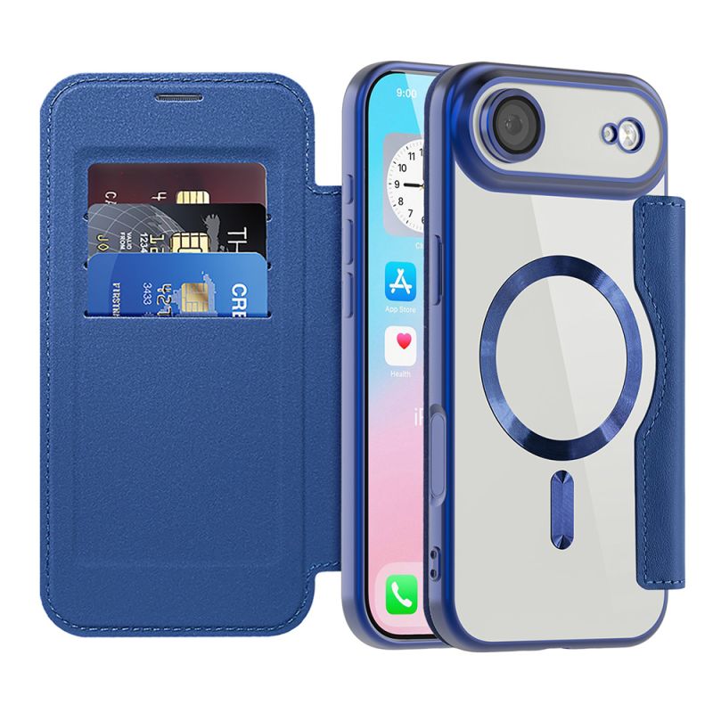 Husa pentru iPhone 17 Air - Techsuit SmartMag Book Case - Blue
