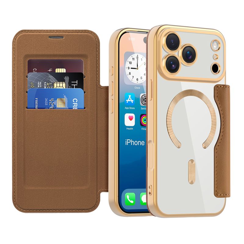 Husa pentru iPhone 17 Pro Max - Techsuit SmartMag Book Case - Brown