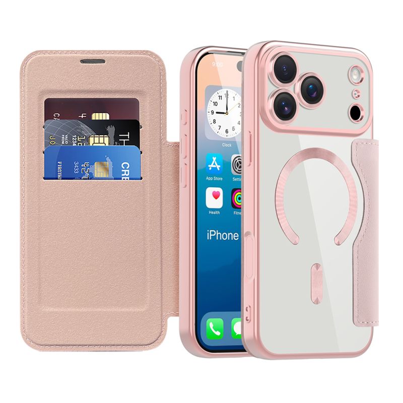 Husa pentru iPhone 17 Pro - Techsuit SmartMag Book Case - Pink