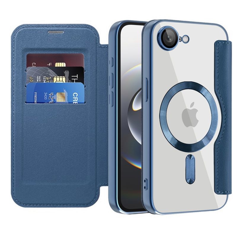 Husa pentru iPhone 16e / iPhone 17e - Techsuit SmartMag Book Case - Blue