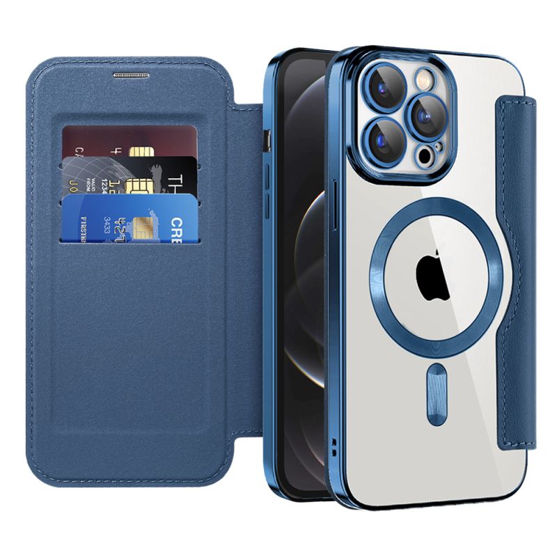 Husa pentru iPhone 12 Pro - Techsuit SmartMag Book Case - Blue