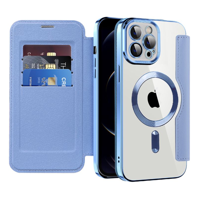 Husa pentru iPhone 12 Pro Max - Techsuit SmartMag Book Case - Light Blue
