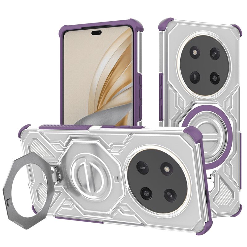 Husa pentru Honor Magic7 Lite / X9c - Techsuit Carbon Shield PRO - Purple Transparent