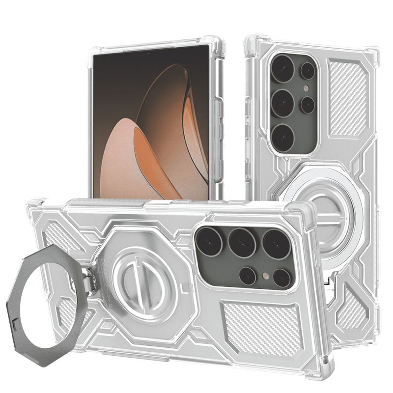 Husa pentru Samsung Galaxy S24 Ultra - Techsuit Carbon Shield PRO - White Transparent