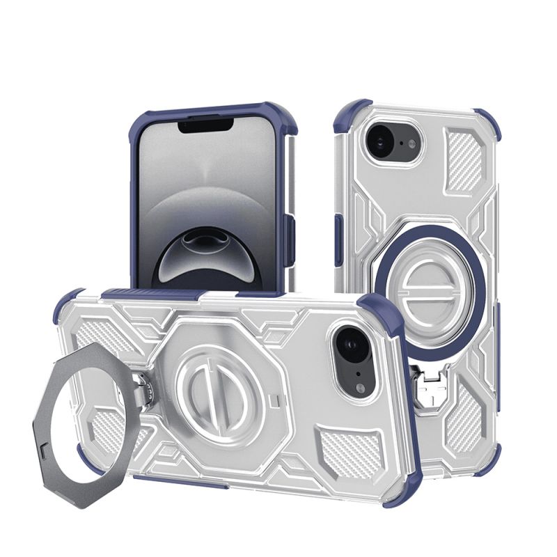 Husa pentru iPhone 16e / iPhone 17e - Techsuit Carbon Shield PRO - Blue Transparent