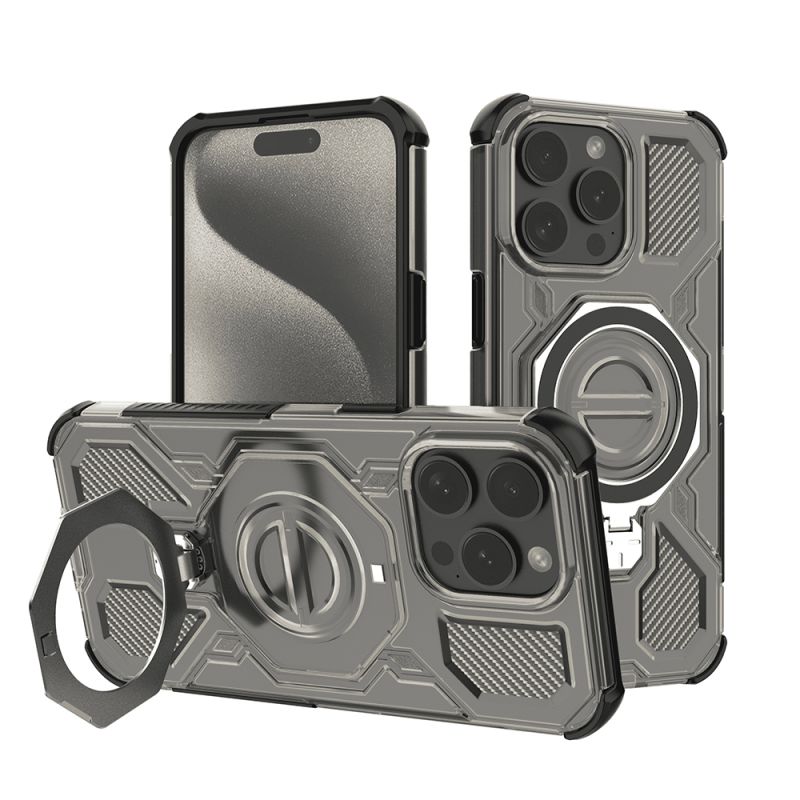 Husa pentru iPhone 15 Pro - Techsuit Carbon Shield PRO - Smoke Black