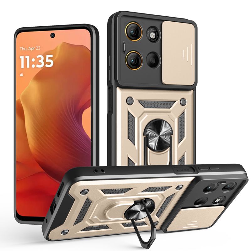 Husa pentru Motorola Moto G15 / G15 Power / G17 / G17 Power - Techsuit CamShield Series - Gold