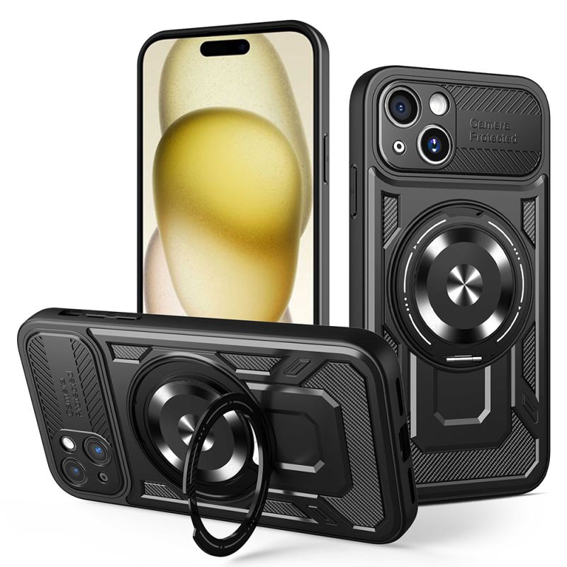 Husa pentru iPhone 15 - Techsuit RuggedCam - Black