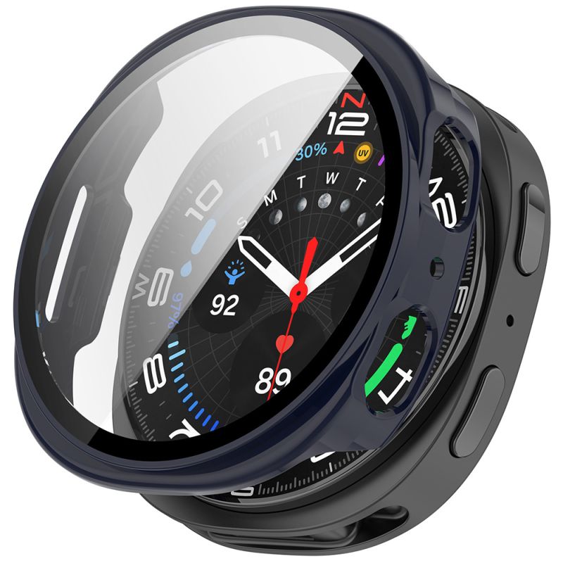 Husa pentru Samsung Galaxy Watch8 40mm / Watch9 40mm + Folie - Techsuit Defense360 Pro - Oxford Blue