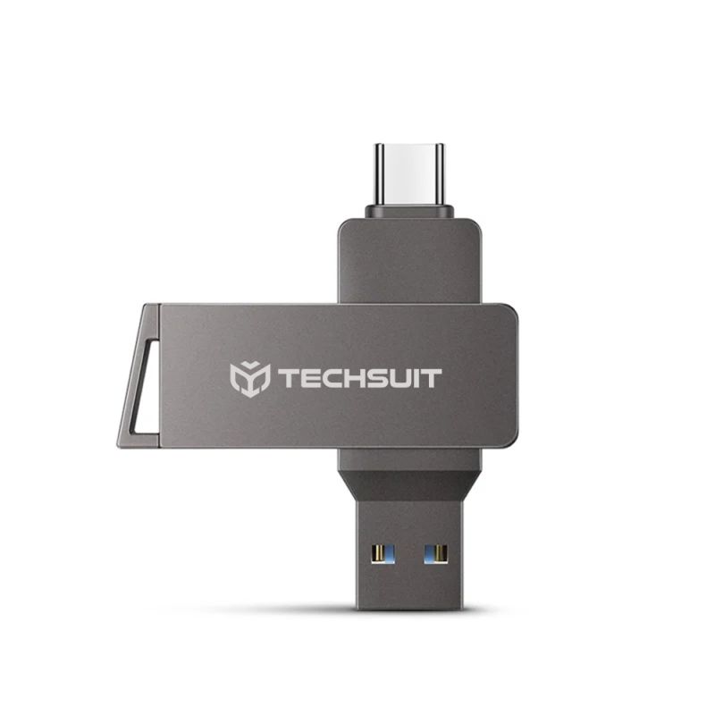 Stick Memorie USB 3.0, Type-C 256GB - Techsuit THSM20 (THSM202256) - Grey