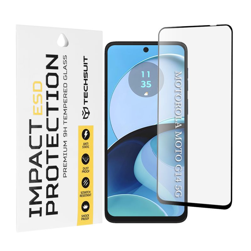 Folie pentru Motorola Moto G14 / Moto G54 / Moto G54 Power Edition / Moto G64 - Techsuit ESD Glass - Black