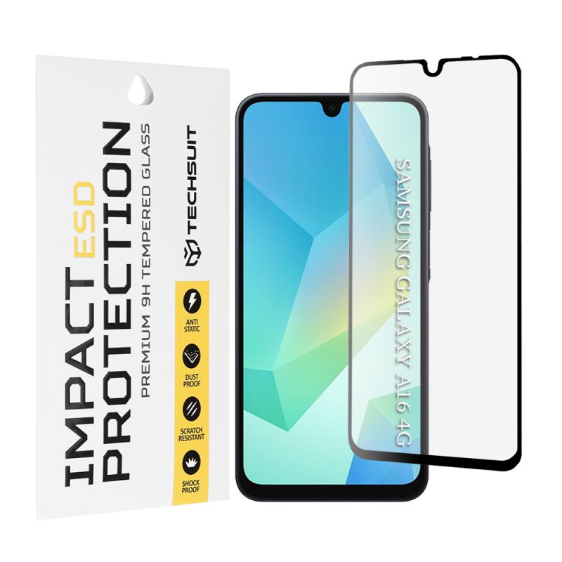 Folie pentru Samsung Galaxy A16 4G / A16 5G / A17 4G / A17 5G / M17 / F17 / A18 5G / A18 4G - Techsuit ESD Glass - Black