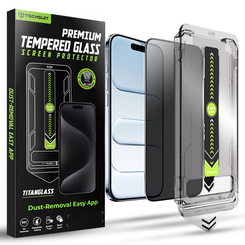 Folie pentru iPhone 17 Air - Techsuit TitanGlass FullCover - Privacy