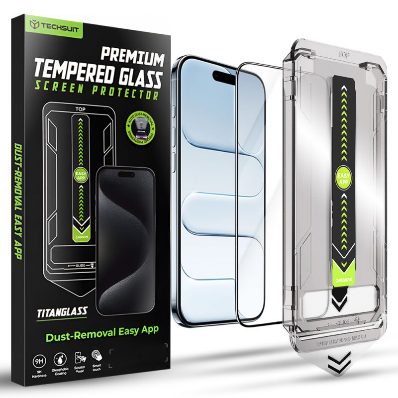 Folie pentru iPhone 17 Air - Techsuit TitanGlass FullCover - Black