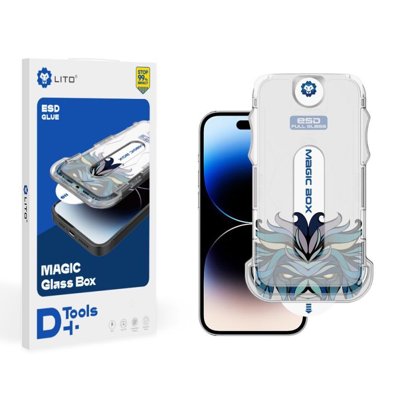 Folie pentru iPhone 17 / iPhone 16 Pro - Lito Magic Glass Box D+ Tools - Clear