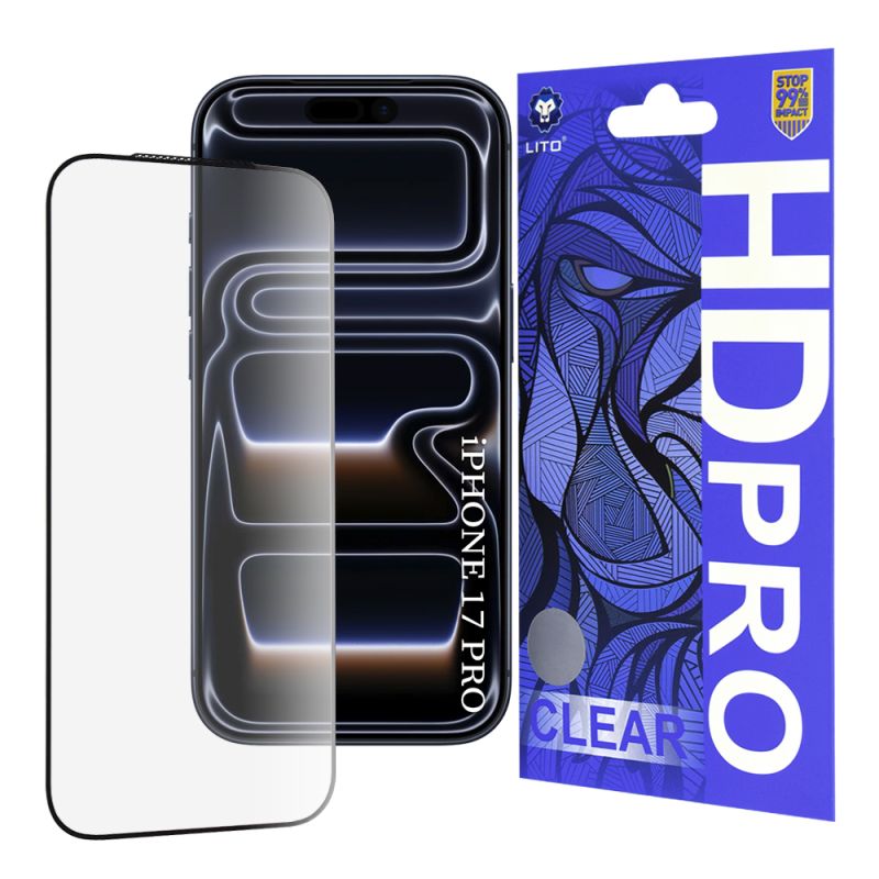 Folie pentru iPhone 18 Pro / iPhone 17 Pro - Lito HD Pro Clear - Black