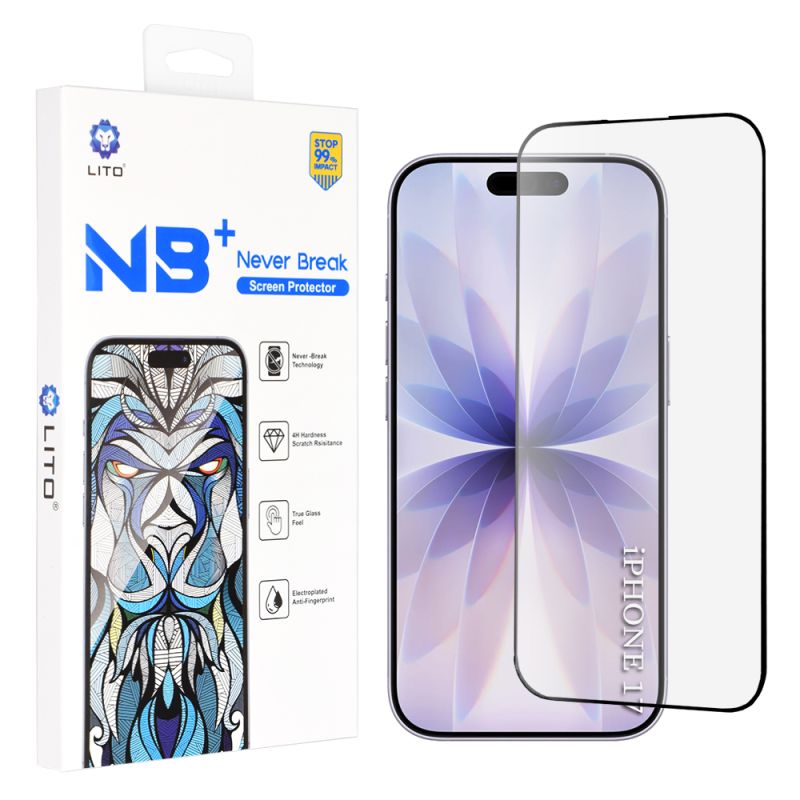 Folie pentru iPhone 17 / iPhone 16 Pro - Lito NB Screen Protector - Black