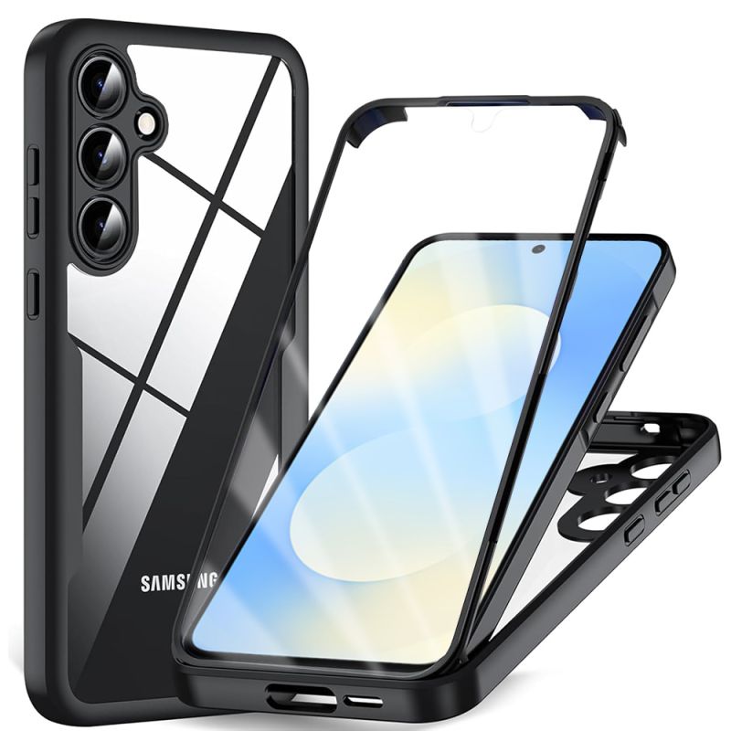Husa pentru Samsung Galaxy S25 FE + Folie - Techsuit ColorVerse 360 Series - Black