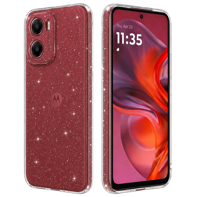 Husa pentru Motorola Moto G05 / E15 - Techsuit SparkleSkin Series - Clear