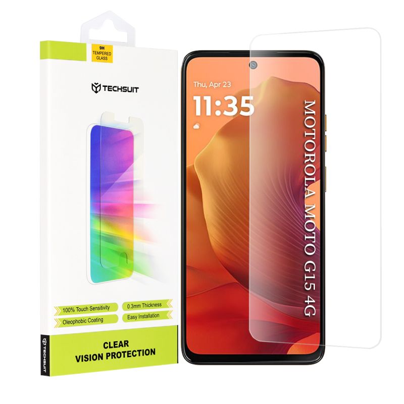 Folie pentru Motorola Moto G15 / G15 Power / G17 / G17 Power - Techsuit Clear Vision Glass - Transparent