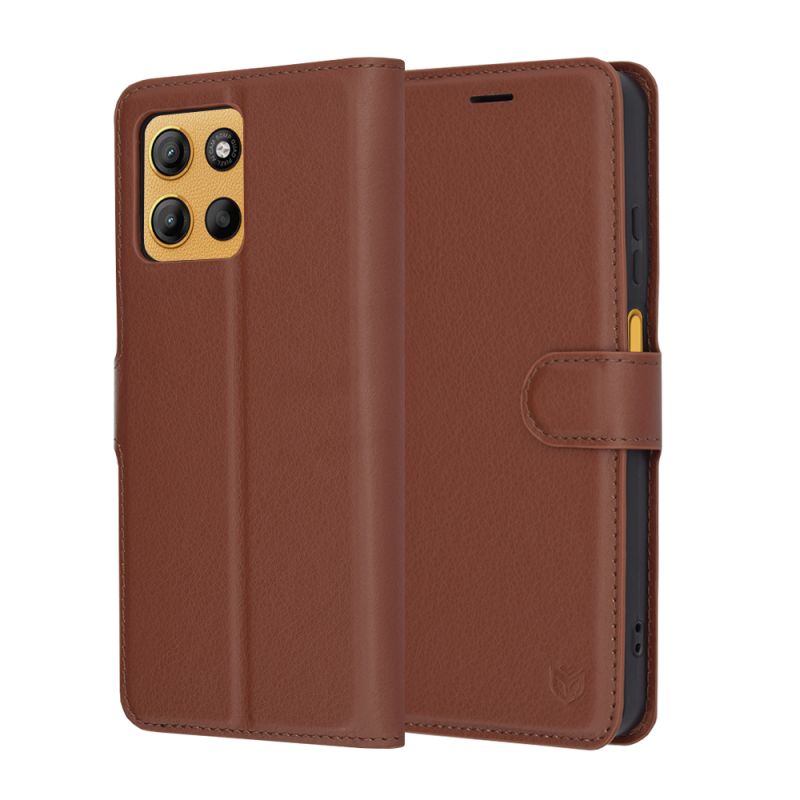 Husa pentru Motorola Moto G15 / G15 Power / G17 / G17 Power - Techsuit Leather Folio - Brown