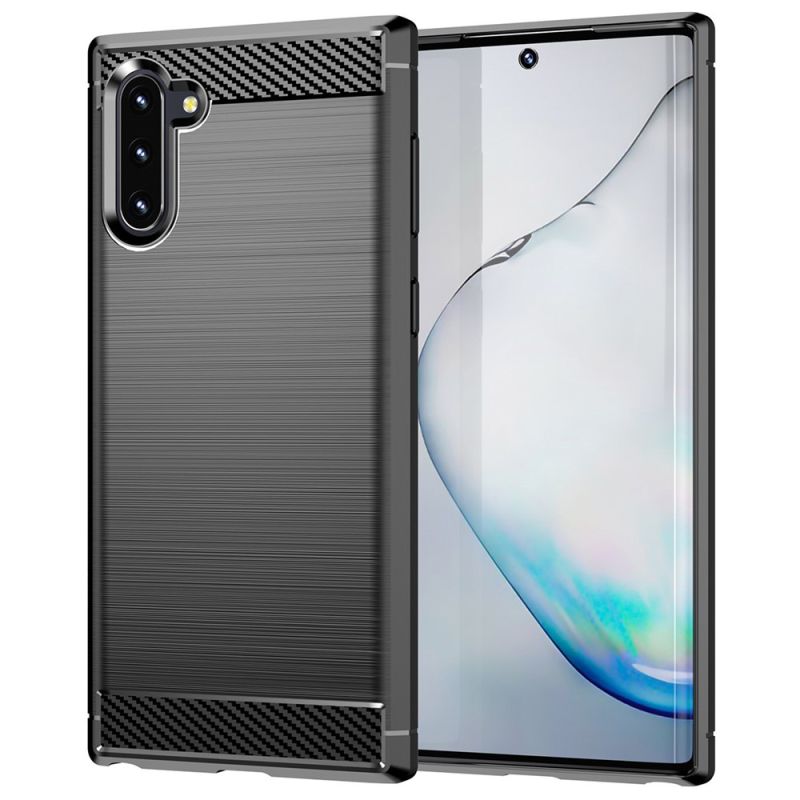 Husa pentru Samsung Galaxy Note 10 4G / Note 10 5G - Techsuit Carbon Silicone - Black
