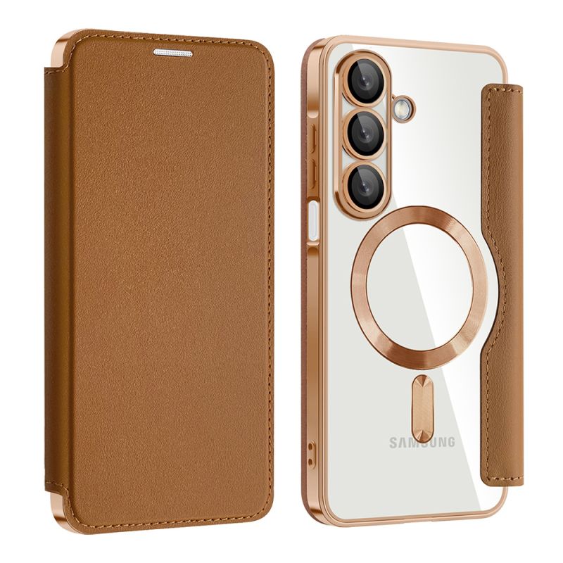 Husa pentru Samsung Galaxy A17 5G / A17 4G / M17 / F17 / A18 5G - Techsuit SmartMag Book Case - Brown