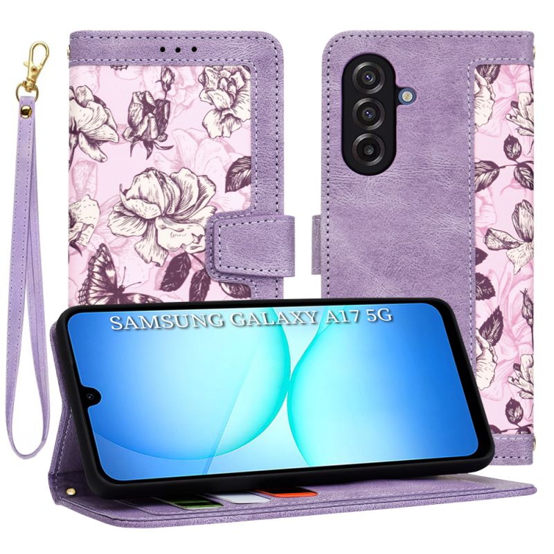Husa pentru Samsung Galaxy A17 5G / A17 4G / M17 / F17 / A18 5G - Techsuit FlipCraft - Mysterious Purple