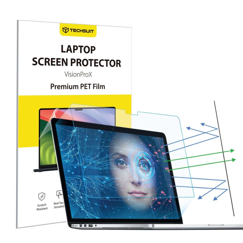 Folie pentru MacBook Pro 14" (2023 / 2024 / 2025 / 2026) -Techsuit VisionProX Anti-Blue Light - Clear