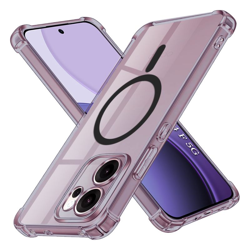 Husa pentru Oppo Reno14 F / Reno14 FS 5G - Techsuit Shockproof Clear Silicone MagSafe - Smoke Black