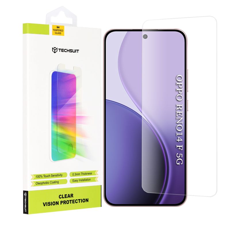 Folie pentru Oppo Reno14 F / Reno14 FS 5G - Techsuit Clear Vision Glass - Transparent