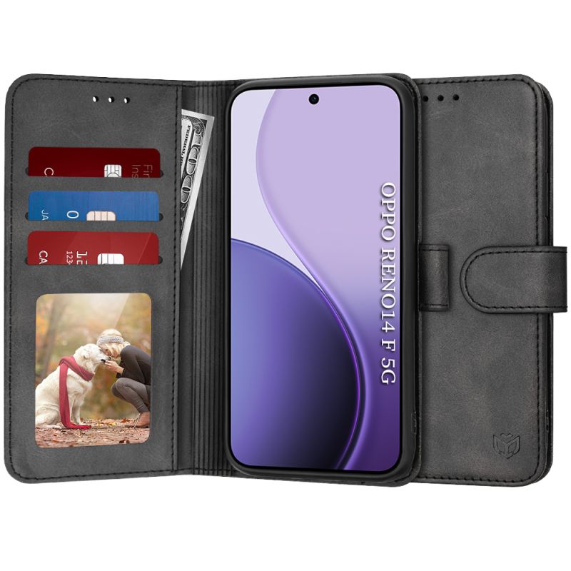Husa pentru Oppo Reno14 F / Reno14 FS 5G - Techsuit Diary Book - Black