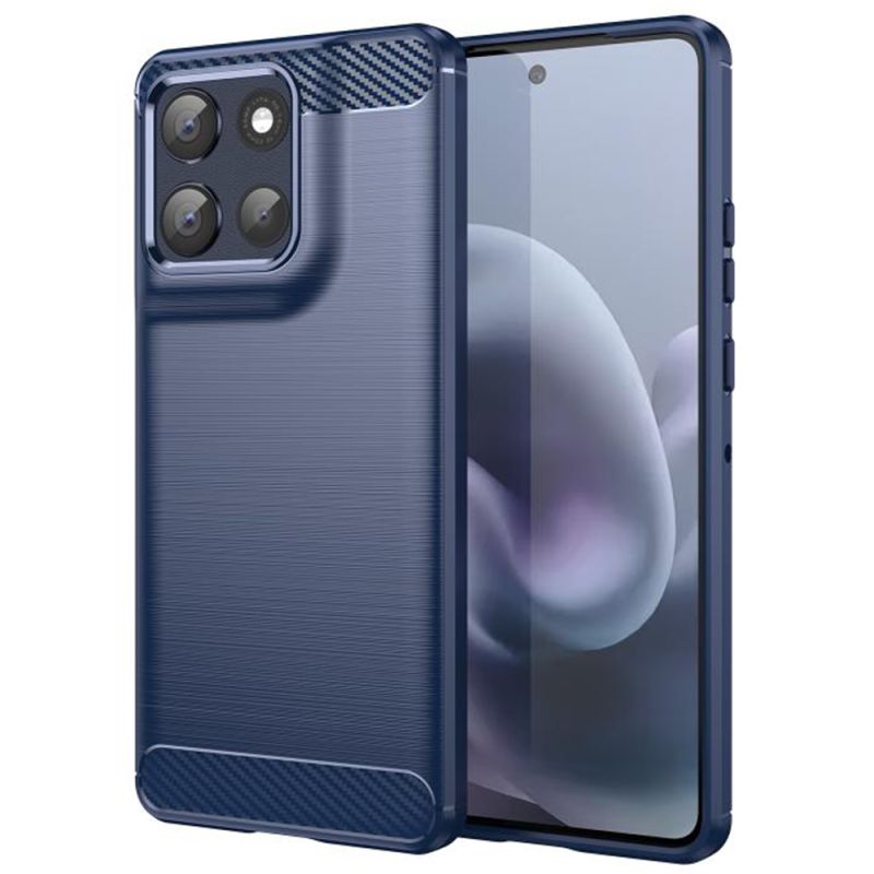 Husa pentru Motorola Moto G86 - Techsuit Carbon Silicone - Blue