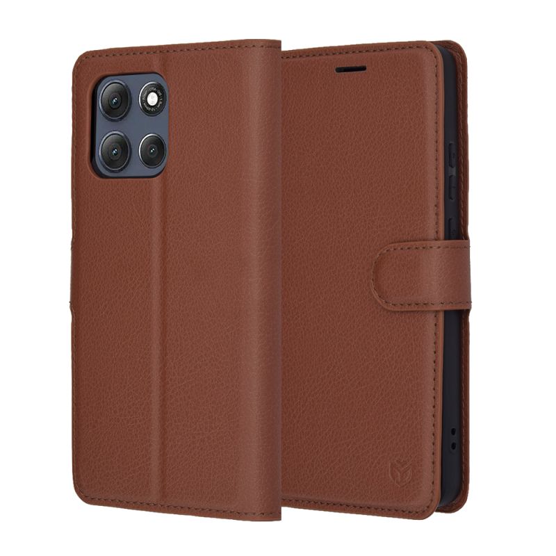 Husa pentru Motorola Moto G86 Power - Techsuit Leather Folio - Brown