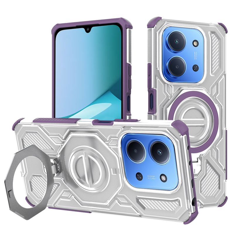 Husa pentru Xiaomi Redmi 15C 4G / Redmi 15C 5G / Poco C85 4G - Techsuit Carbon Shield PRO - Purple Transparent