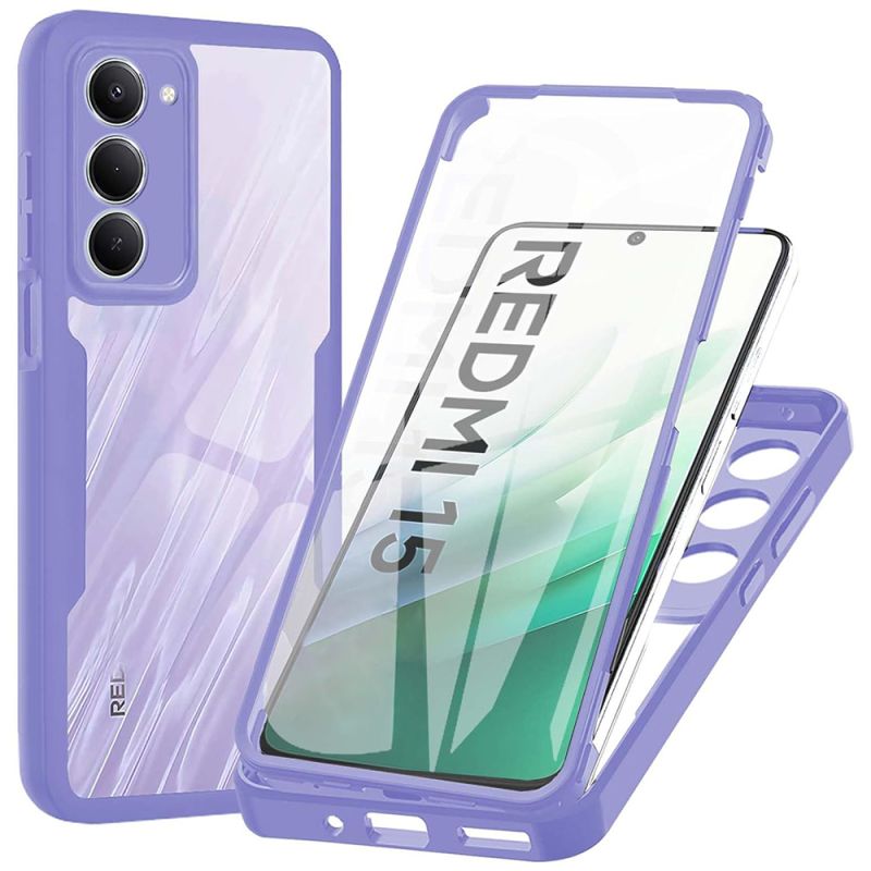 Husa pentru Xiaomi Redmi 15 4G / Redmi 15 5G + Folie - Techsuit ColorVerse 360 Series - Purple