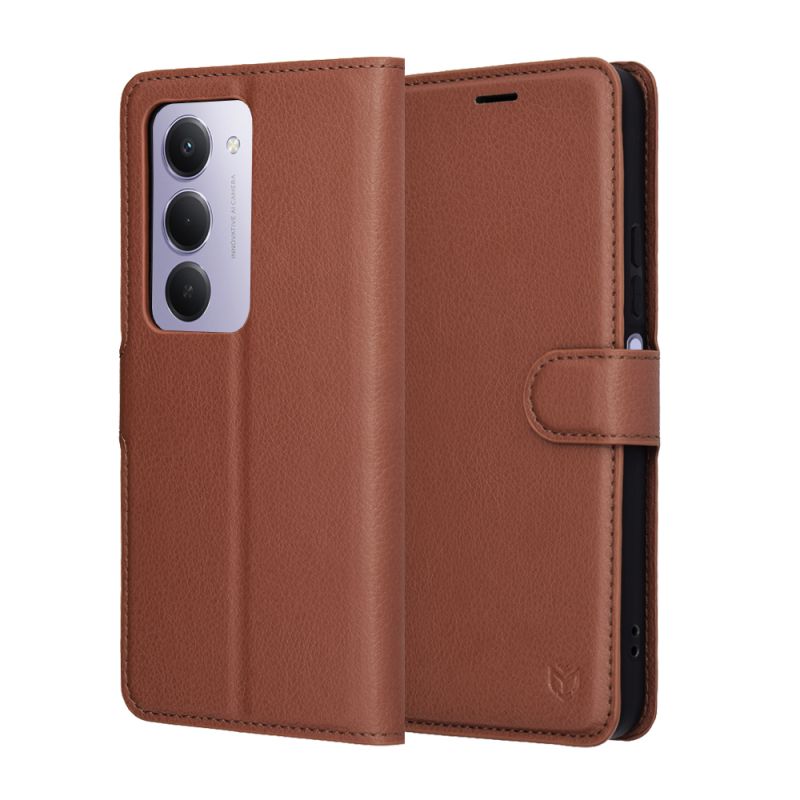 Husa pentru Xiaomi Redmi 15 4G / Redmi 15 5G - Techsuit Leather Folio - Brown