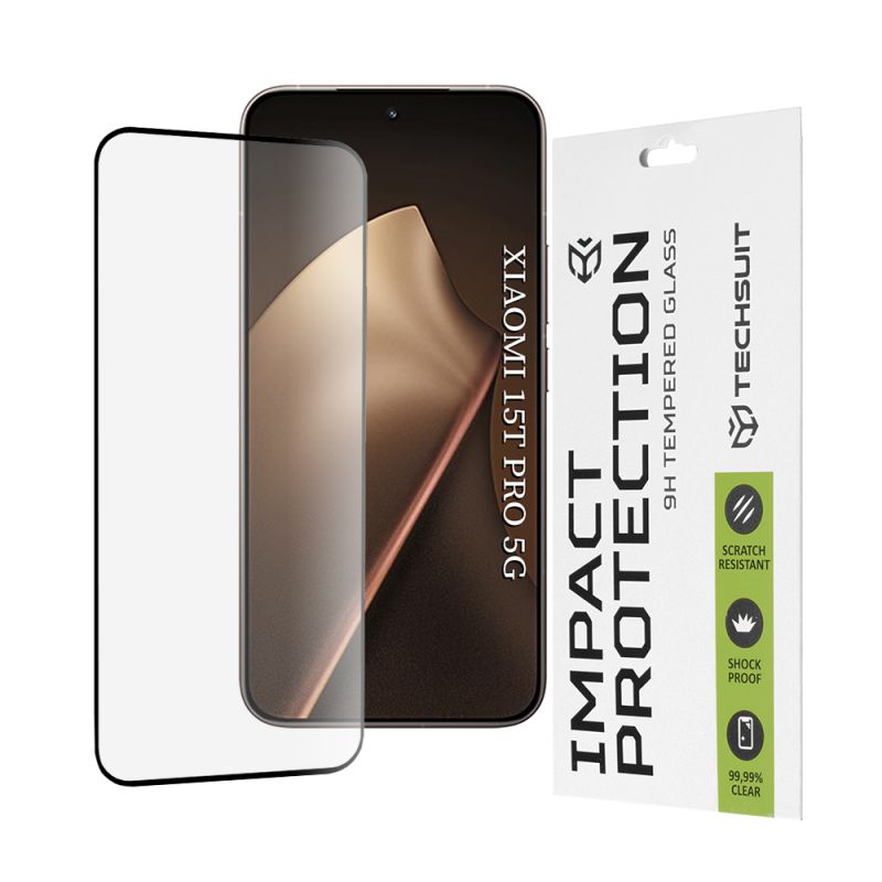 Folie pentru Xiaomi 15T Pro - Techsuit 111D Full Cover / Full Glue Glass - Black