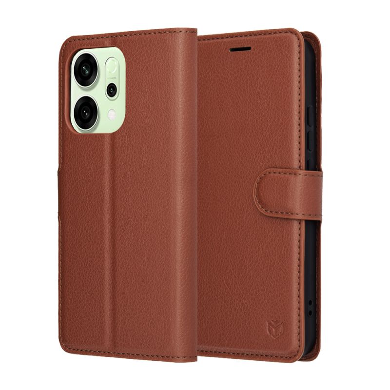 Husa pentru Oppo Reno14 - Techsuit Leather Folio - Brown
