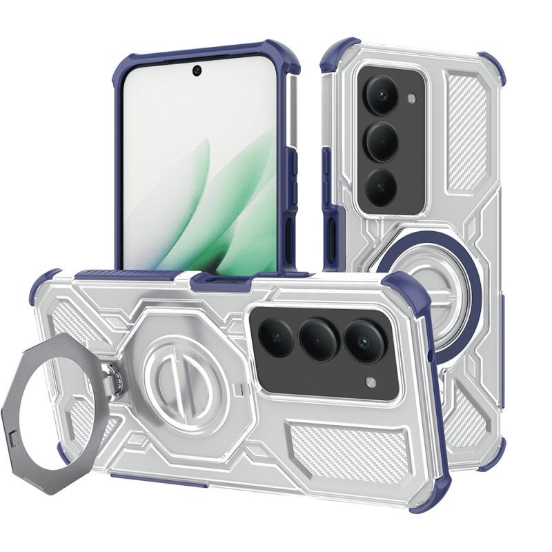 Husa pentru Xiaomi Redmi 15 4G / Redmi 15 5G - Techsuit Carbon Shield PRO - Blue Transparent