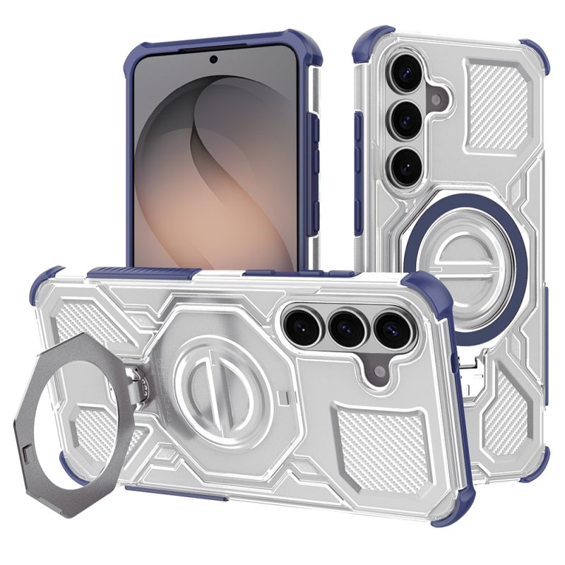 Husa pentru Samsung Galaxy S26 - Techsuit Carbon Shield PRO - Blue Transparent