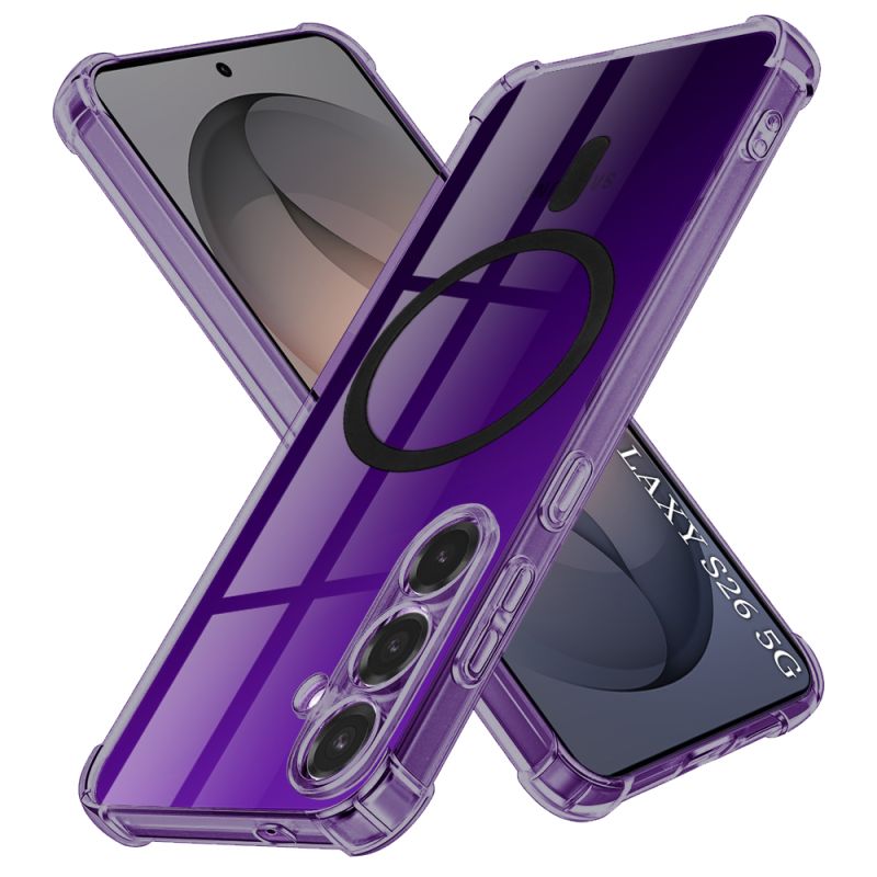 Husa pentru Samsung Galaxy S26 - Techsuit Shockproof Clear Silicone MagSafe - Smoke Black