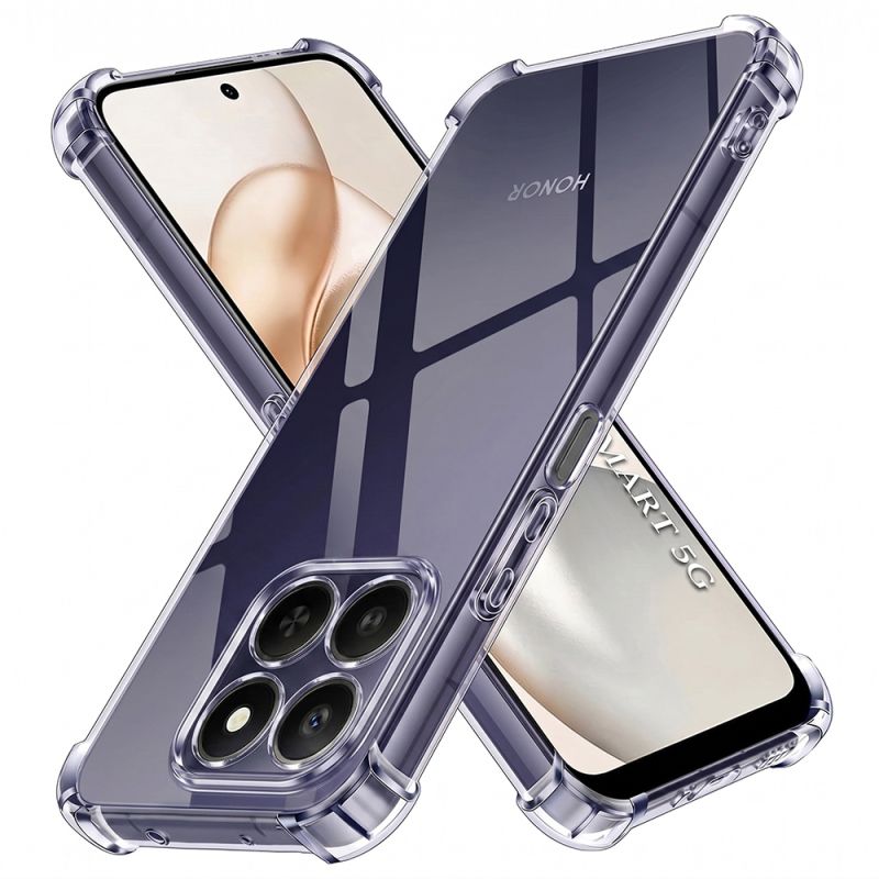 Husa pentru Honor 400 Smart 5G / 400 Smart 4G / X7d 4G - Techsuit Shockproof Clear Silicone - Smoke Black